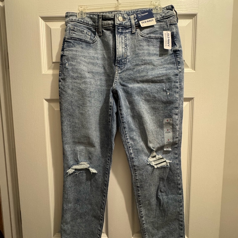 Old Navy Distressed Blue Jeans